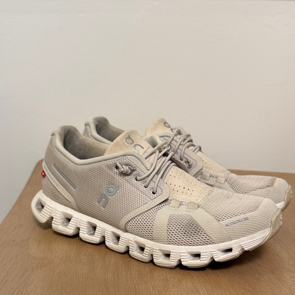 On Running Cloud Women's Sneakers in Light Beige